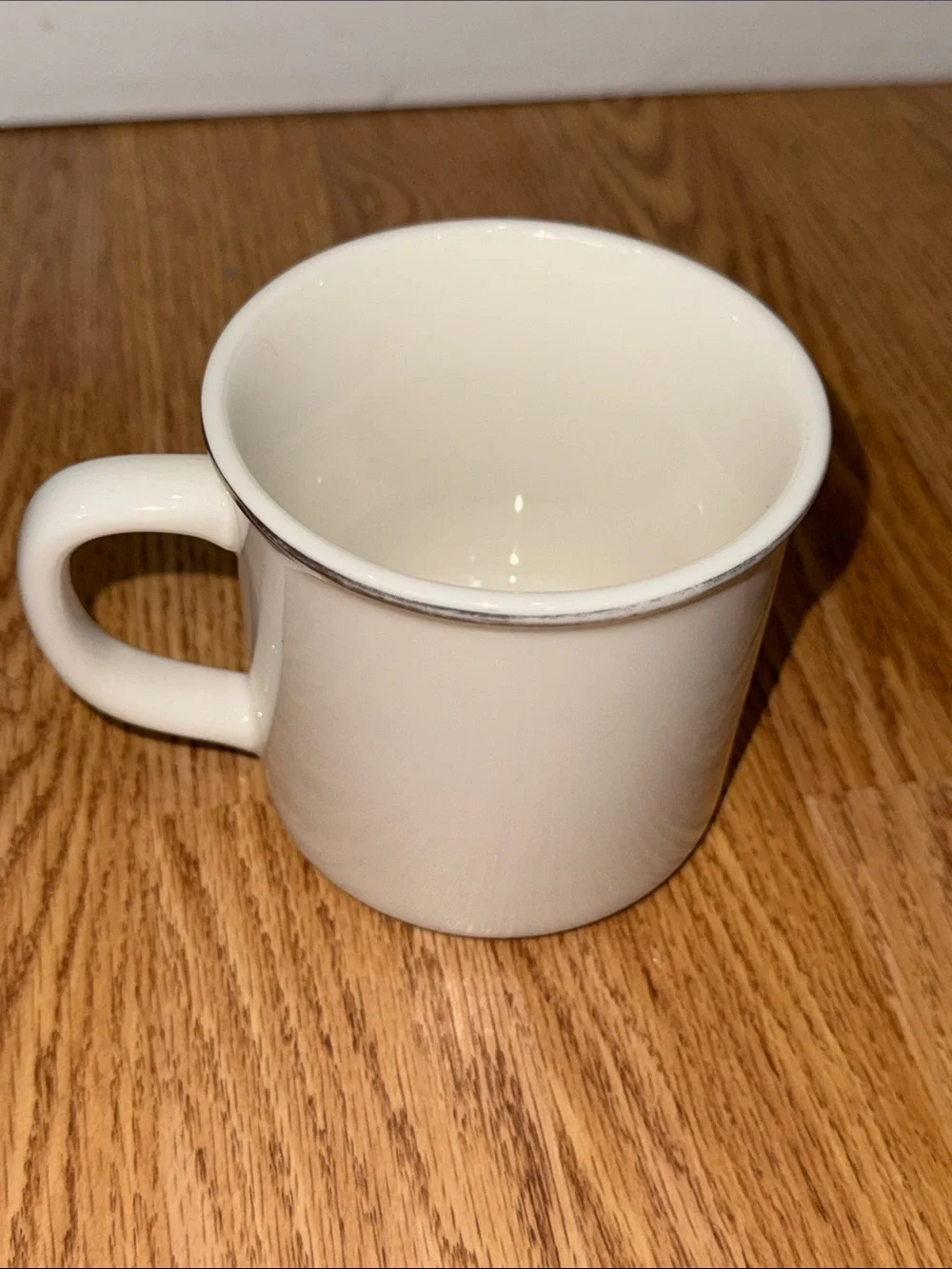 POTTERY BARN PLAID COFFEE TEA MUG CUP “A”